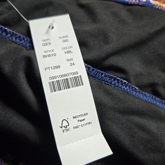 J Crew Plus Size 24 Floral One Piece Swimsuit Halter Cutout Tropical Print NWT - Picture 5 of 9